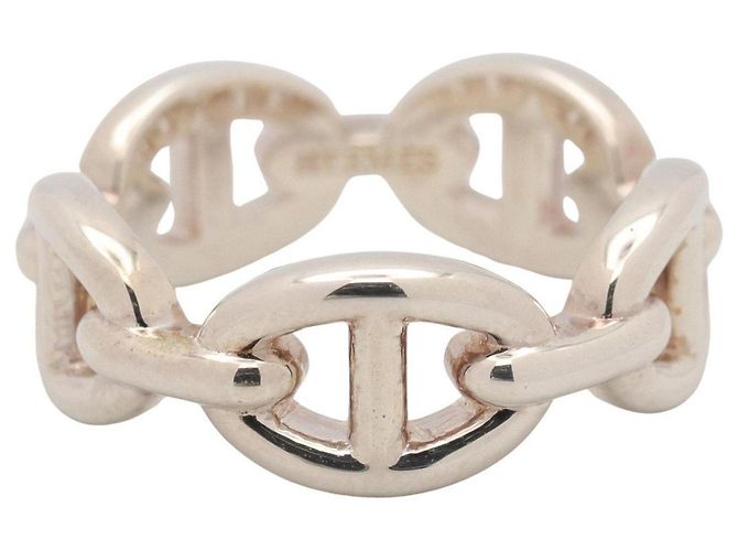 Ring Hermès Anello Hermes Enchainée PM Argento - vista 2