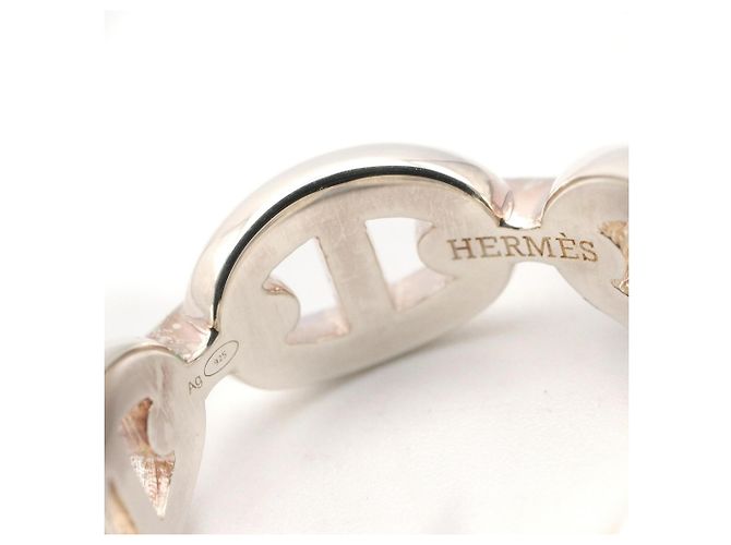 Ring Hermès Anello Hermes Enchainée PM Argento - vista 4