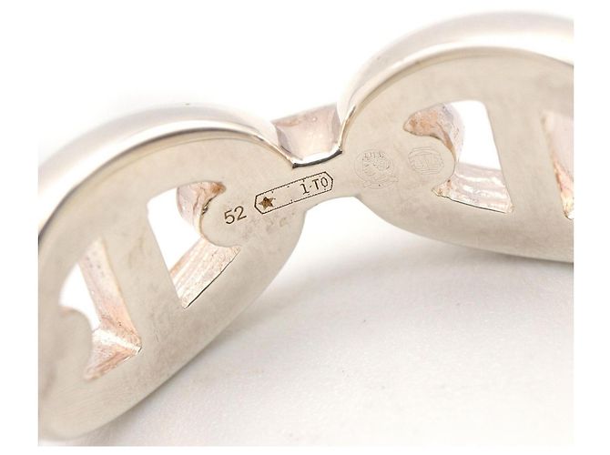 Ring Hermès Anello Hermes Enchainée PM Argento - vista 5