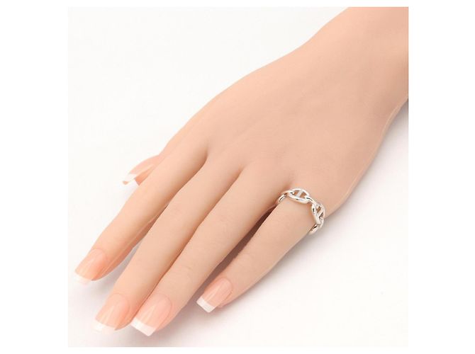 Ring Hermès Anello Hermes Enchainée PM Argento - vista 8