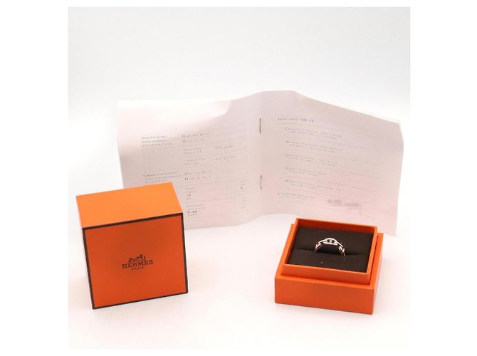 Ring Hermès Anello Hermes Enchainée PM Argento - vista 9
