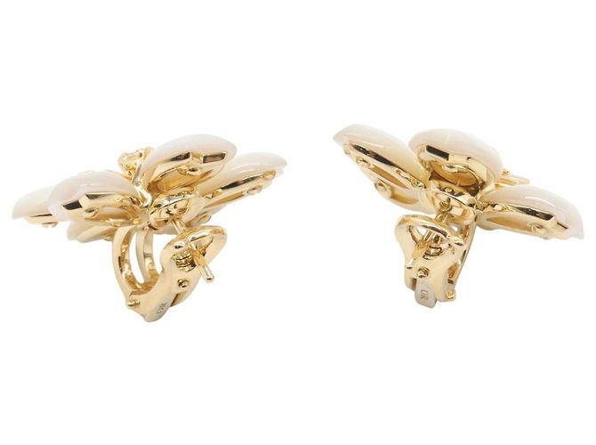 Orecchini mini Rose de Noël Van Cleef & Arpels in diamanti Argento Bianco - vista 2