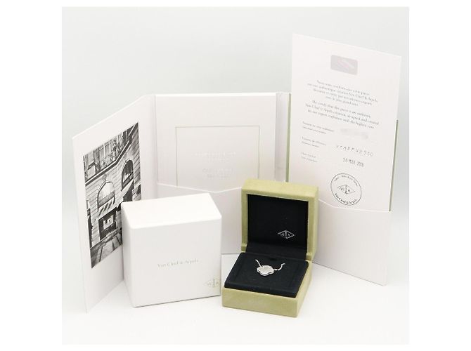 Van Cleef & Arpels Vintage Alhambra Halskette aus Perlmutt Silber Weiß - Ansicht 6