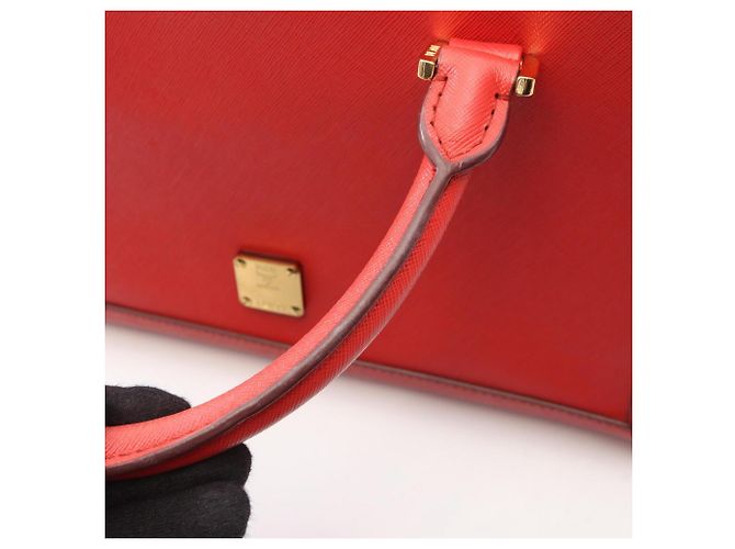 Borsa a mano 2-Way MCM Logo in pelle rossa Rosso - vista 10