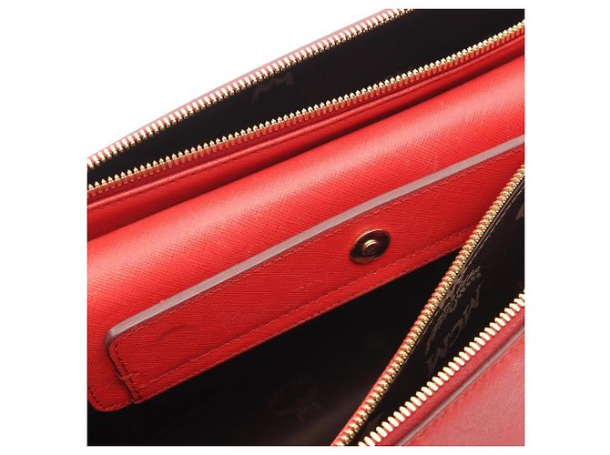 Borsa a mano 2-Way MCM Logo in pelle rossa Rosso - vista 5