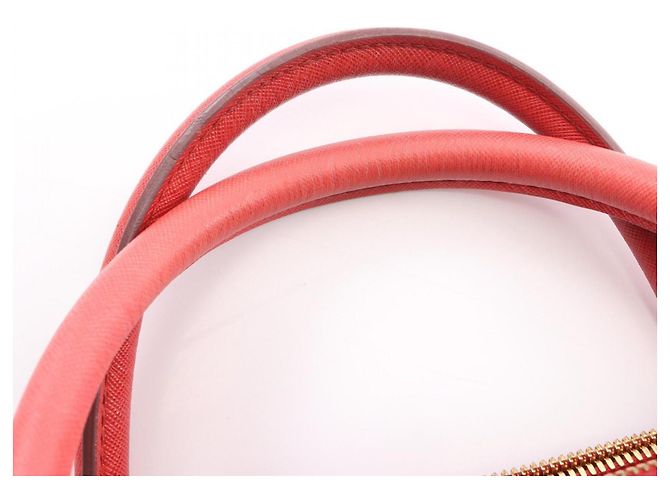 Borsa a mano 2-Way MCM Logo in pelle rossa Rosso - vista 7