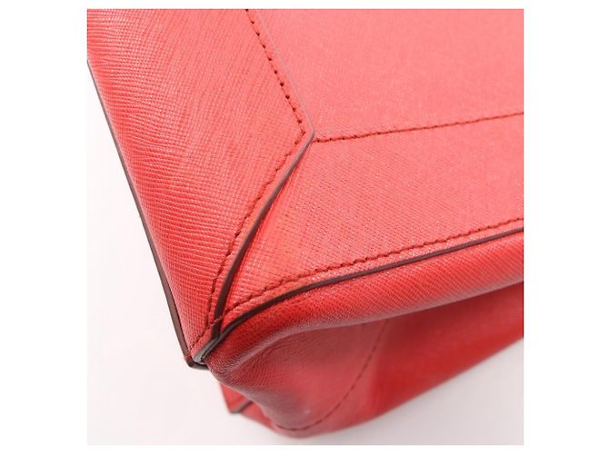 Borsa a mano 2-Way MCM Logo in pelle rossa Rosso - vista 8