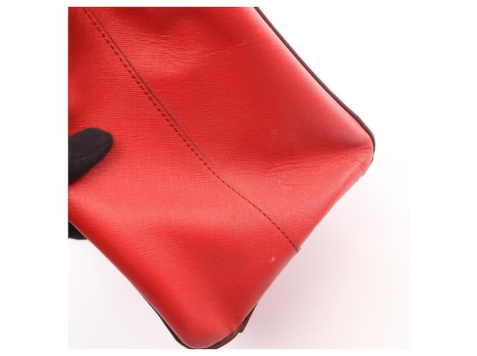 Borsa a mano 2-Way MCM Logo in pelle rossa Rosso - vista 9