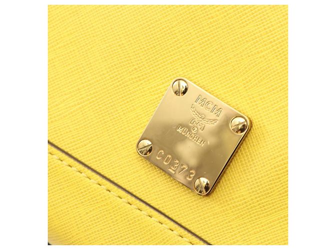 Borsa 2-Way MCM in pelle gialla Giallo - vista 10
