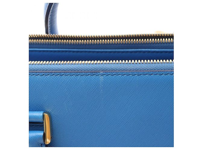 MCM 2-Way Handtasche aus blauem Leder - Ansicht 10