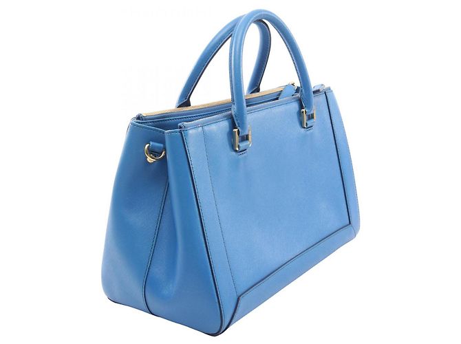 MCM 2-Way Handtasche aus blauem Leder - Ansicht 2
