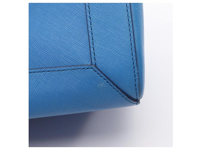 MCM 2-Way Handtasche aus blauem Leder - Ansicht 7