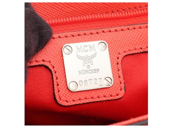 MCM 2-Way Lederhandtasche in Rot - Ansicht 4