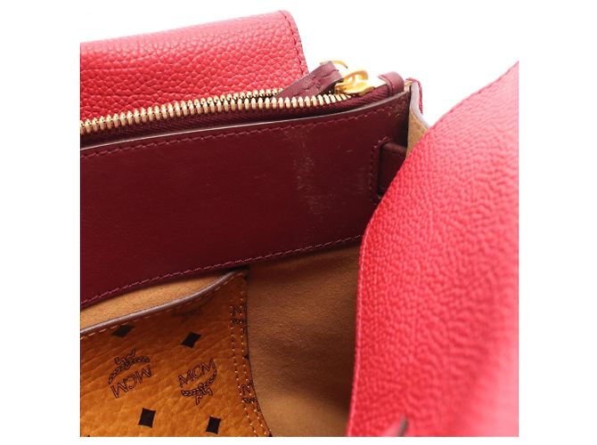 Borsa a mano in pelle 2-Way MCM Milla da donna, Red Rosso - vista 11