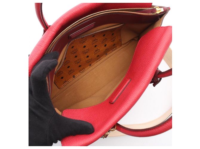 Borsa a mano in pelle 2-Way MCM Milla da donna, Red Rosso - vista 3