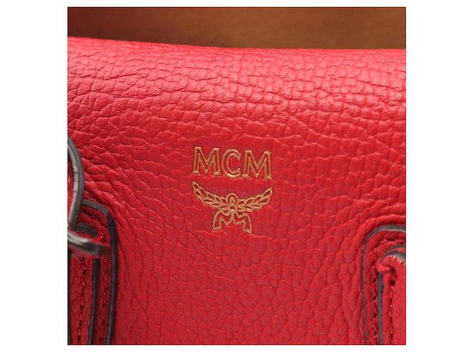 MCM MINI MILLA 2-Way Lederhandtasche Rot - vista 4