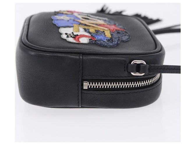 Autre Marque Saint Laurent Classic Monogram Blogger Patch Embellished Leather Small Nero - vista 3