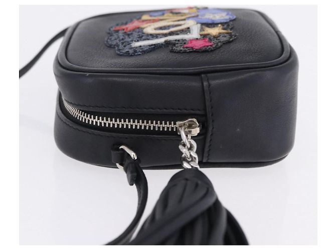 Autre Marque Saint Laurent Classic Monogram Blogger Patch Embellished Leather Small Nero - vista 4