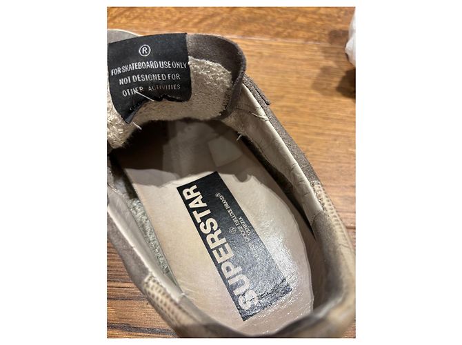 Golden Goose Superstar Sneakers Beige Grigio - vista 4