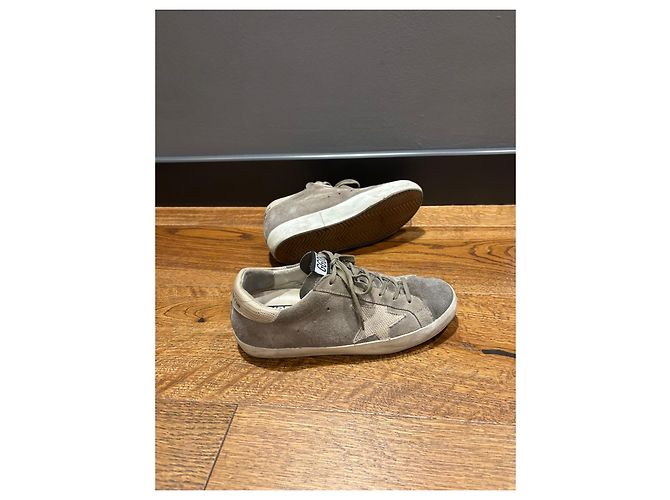 Golden Goose Superstar Sneakers Beige Grigio - vista 5