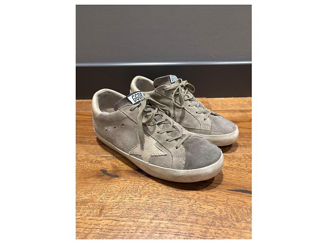 Golden Goose Superstar Sneakers Beige Grigio - vista 7