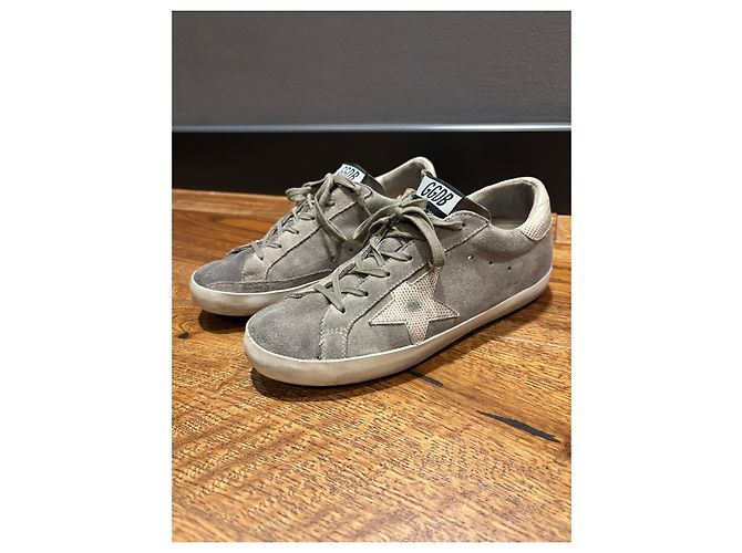 Golden Goose Superstar Sneakers Beige Grigio - vista 9