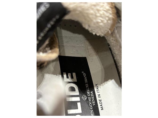 Golden Goose Sneakers Slide Bianco Stampa leopardo - vista 4