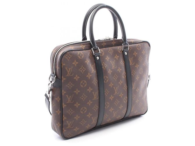 Borsa e borsa da lavoro 2-Way Louis Vuitton PDV PM Monogram Macassar Marrone Nero - vista 2