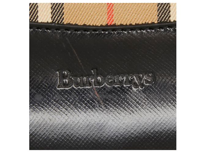 Saco Tote Burberry Nova Check Preto Bege - vista 10