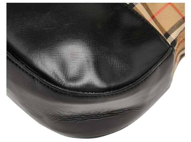 Saco Tote Burberry Nova Check Preto Bege - vista 4