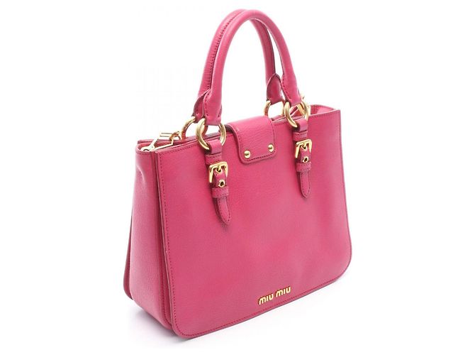 Miu Miu Madras 2-Way Handtasche Pink - Ansicht 2