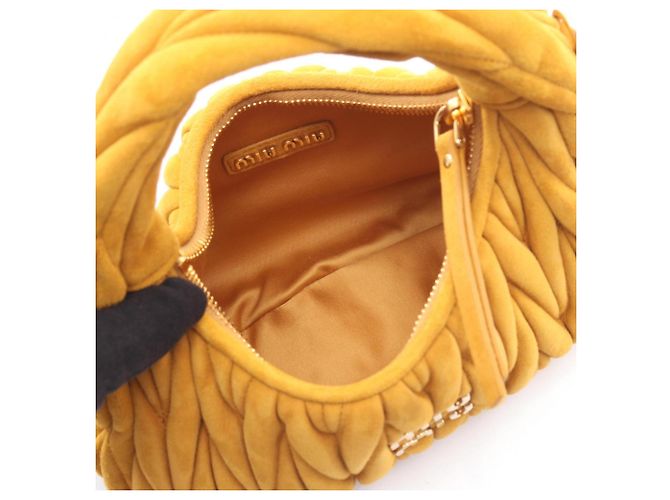 Borsa 2-Way Miu Miu Wonder Matelassé Marrone - vista 3