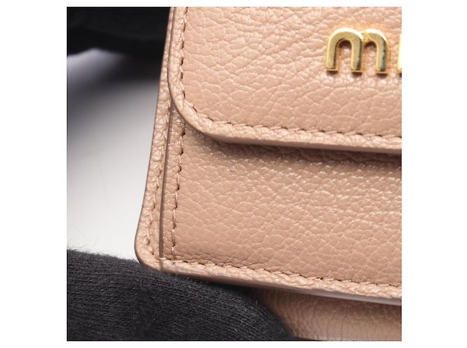 Cartera tri-fold Miu Miu Madras en Rosa - vista 7