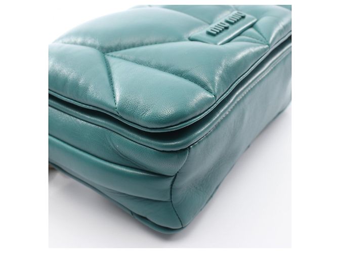 Borsa a mano 2-Way Miu Miu Miu Trapuntata Quilted Verde - vista 7