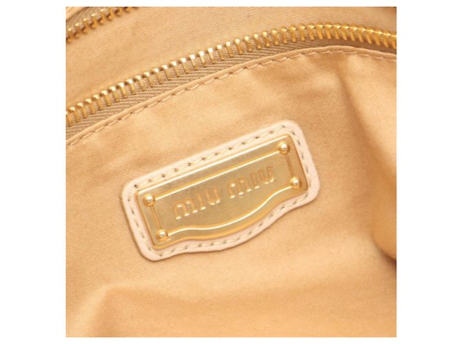 Borsa Boston Miu Miu in pelle avorio Crudo - vista 4