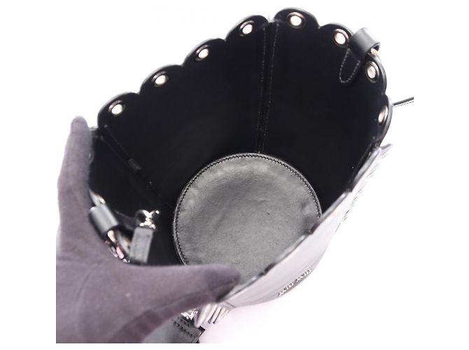 Borsa bucket Miu Miu in pelle nera Nero - vista 3