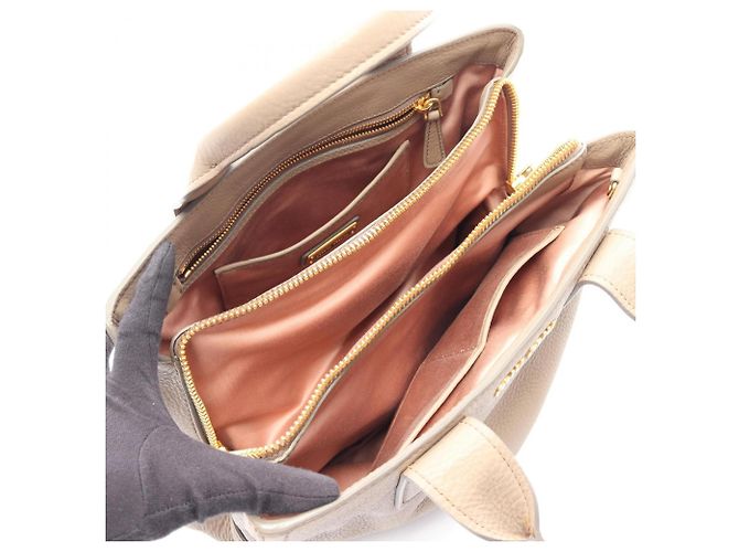 Miu Miu Vitello Caribe Handtasche Beige - Ansicht 3