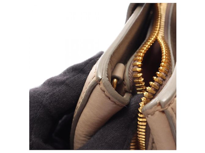 Miu Miu Vitello Caribe Handtasche Beige - Ansicht 8