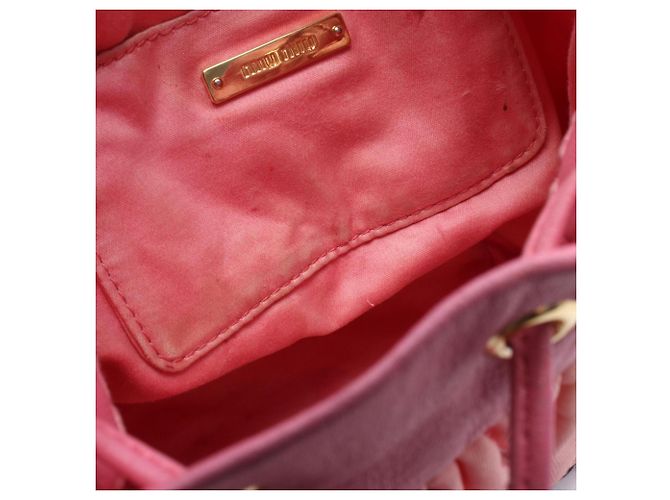 Borsa a secchiello Miu Miu MATELASSE Nero Rosa Bianco - vista 5