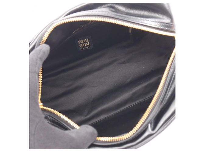 Bolsa Miu Miu SOFTY SHINE Preto - vista 3