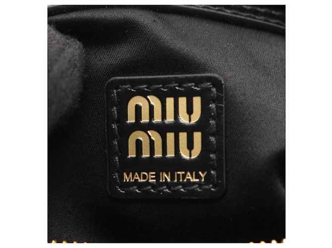 Bolsa Miu Miu SOFTY SHINE Preto - vista 4