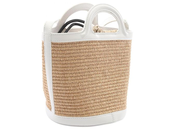 Borsa Cesto Marni Tropicalia Bianco Beige - vista 2