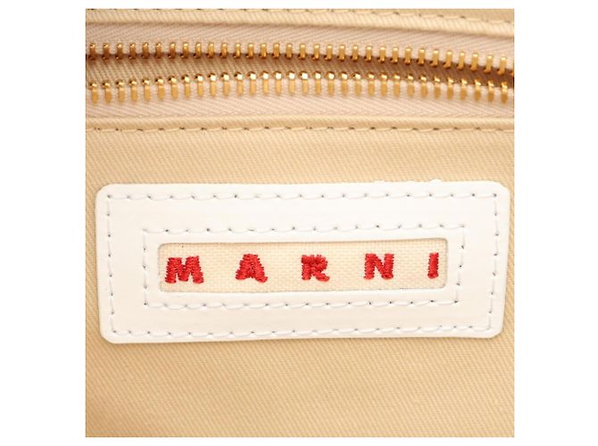 MARNI TROPICALIA SUMMER Kleine 2-Way Handtasche Braun Weiß - Ansicht 4