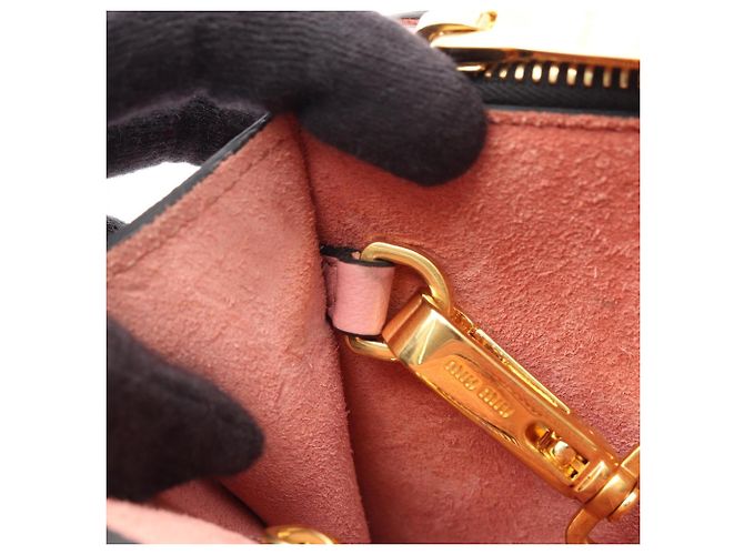 Borsa a mano Miu Miu in pelle rosa - vista 11