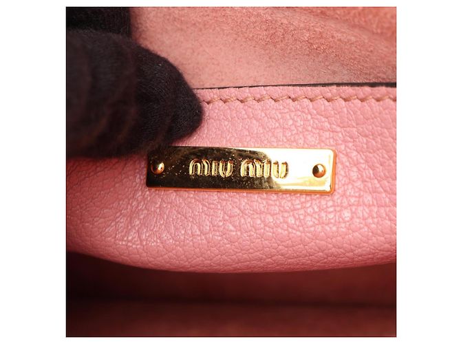 Borsa a mano Miu Miu in pelle rosa - vista 4