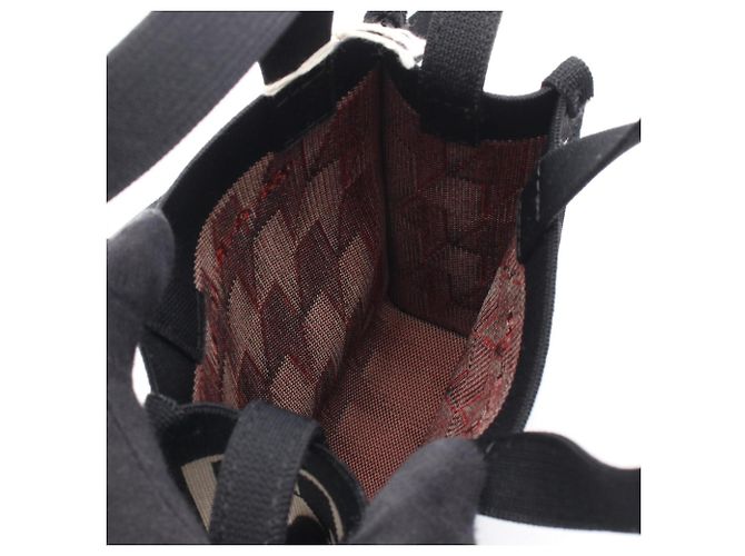 MARNI Nano Shopping Bag Nero Beige - vista 3