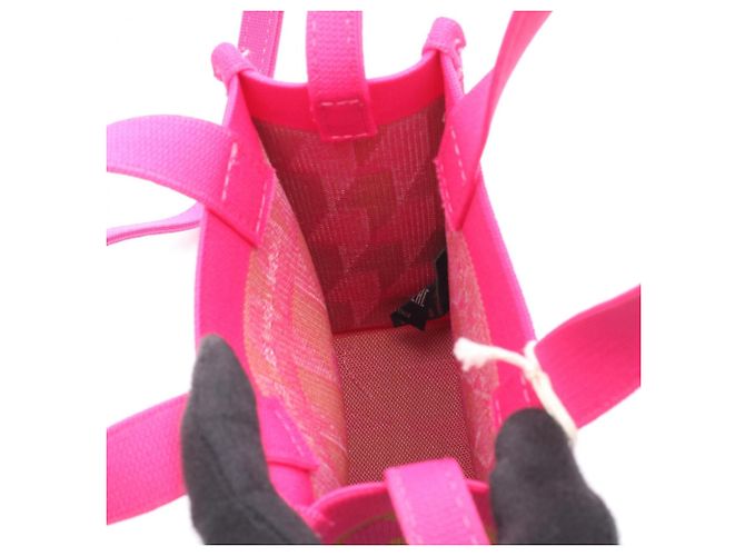Borsa Nano Shopping Marni Marrone Rosa - vista 3