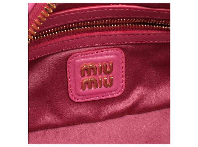Borsa a mano 2-Way Miu Miu MATELASSE Rosa Bianco - vista 4