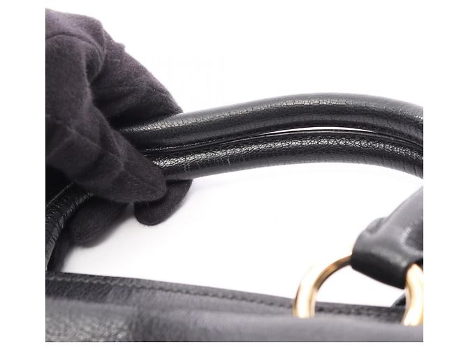 Miu Miu 2-Way Lederhandtasche Schwarz - Ansicht 10