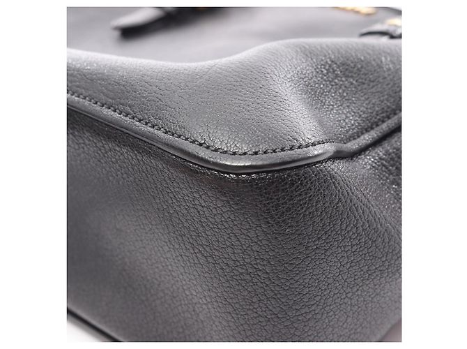 Miu Miu 2-Way Lederhandtasche Schwarz - Ansicht 7